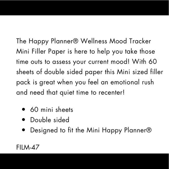 The Happy Planner - Mini Wellness Mood Tracker. - Picture 8 of 9